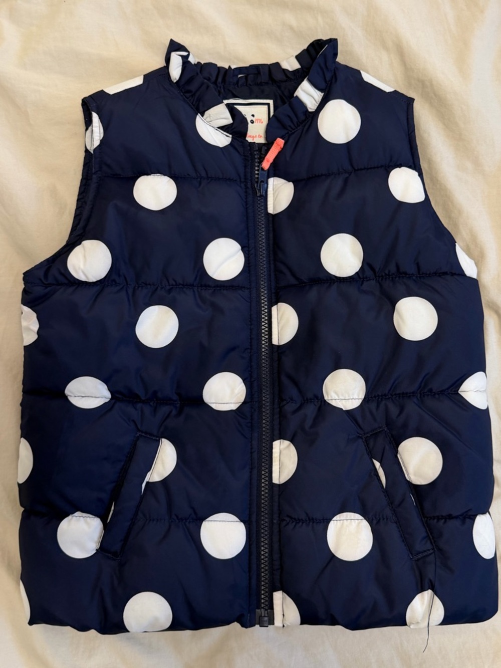 Kids Gymboree Navy and White Panda Label Puffer Vest